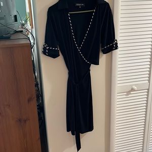 Navy blue Jones New York Collection faux wrap dress Size M